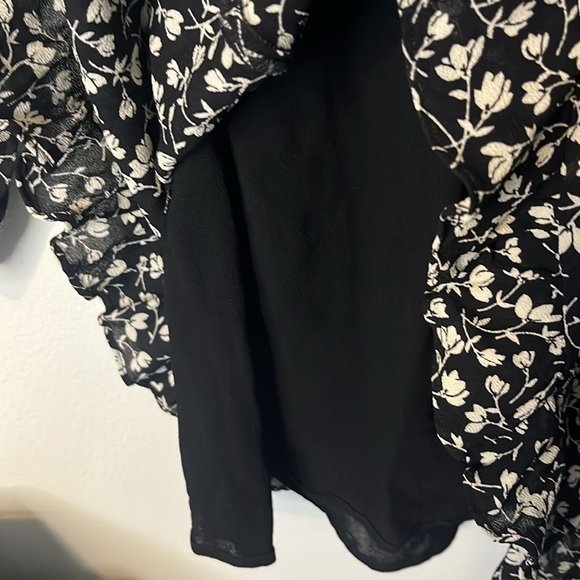 Reformation Rue Maria Black and White Floral Mini Dress - Picture 10 of 12